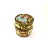 Lidded box with cockrel by Margaret Brampton