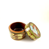 Lidded box with cockrel by Margaret Brampton