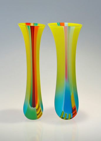 Green +Turquoise Duo Vessel mini by Ruth Shelley