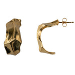 Mea 18 Carat Gold Vermeil Sculptural Hoop Earrings by Duxford Studios