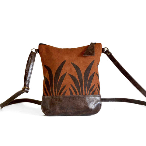 Mini Zip Top Bag in Russet by Lynda Shell