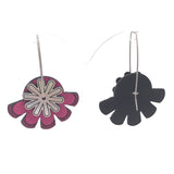 Half Flower Earrings in Pink by Mandy Nash