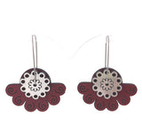 Floral Earrings in Red by Mandy Nash