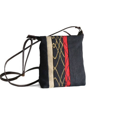 Small red 'no waste' bag by Lynda Shell