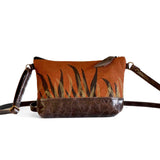 Little block print bag - Russet by Lynda Shell