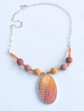 Oval grid necklace by Kathryn Willis