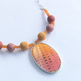 Oval grid necklace by Kathryn Willis