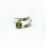 Ribbon Point Ring with Peridot by Jodie Hook
