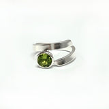 Ribbon Point Ring with Peridot by Jodie Hook