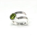 Ribbon Point Ring with Peridot by Jodie Hook