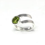 Ribbon Point Ring with Peridot by Jodie Hook
