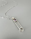 Pink amethyst loop point pendant by Jodie Hook