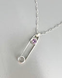 Pink amethyst loop point pendant by Jodie Hook
