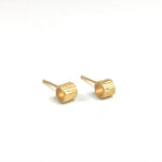 FLUX - Stud Earrings Gold Plate by Rebecca Burt