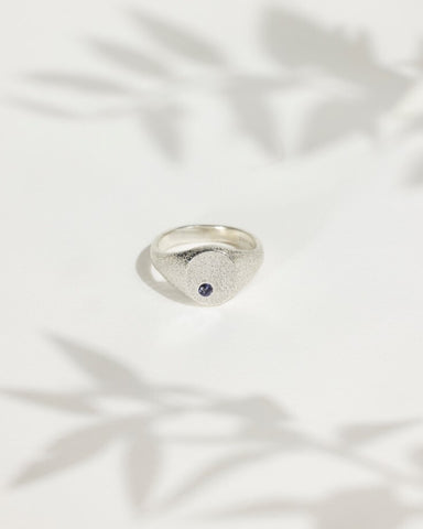 Sparkle Signet Ring with Iolite by Rebecca Oldfield