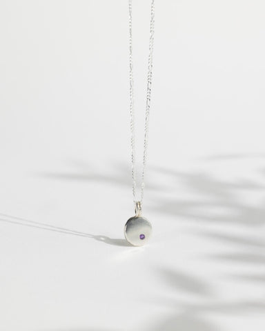 Sparkle Amethyst Gemset Blobby Pendant by Rebecca Oldfield
