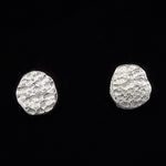 Hammered Blobby Ear Studs by Rebecca Oldfield