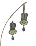 Rabbit Earrings by Sarah Vourda Enamels