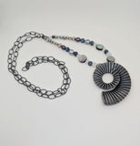 Large dark ammonite necklace by Suzie Horan