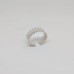 Rippled narrow cuff ring by Suzie Horan