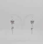 Small ripple twist drop earrings by Suzie Horan