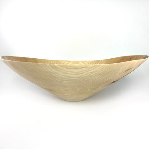 Fine Turned Wide Ash Bowl by Solace in Wood