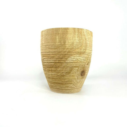 Textured cherry vase by Solace in Wood