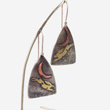 Large silver earrings with hare & moon by Sara Lloyd-Morris