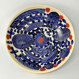 Large Blue Geo Bowl by Simon Sharp