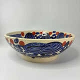Large Blue Geo Bowl by Simon Sharp