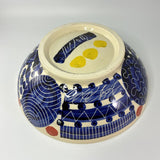 Large Blue Geo Bowl by Simon Sharp