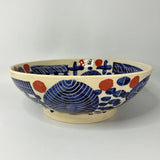 Large Blue Geo Bowl by Simon Sharp