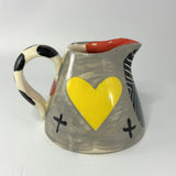 Can Jug - yellow heart by Simon Sharp