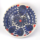 Medium Blue Geo Bowl by Simon Sharp