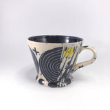 Black Sgraffito Mug (117) by Simon Sharp