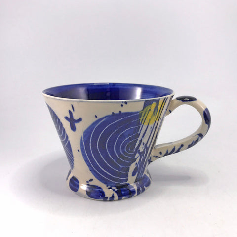 Blue Sgraffito Mug (81) by Simon Sharp