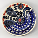 Medium Blue Geo Bowl by Simon Sharp