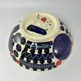 Medium Blue Geo Bowl by Simon Sharp