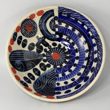 Medium Blue Geo Bowl by Simon Sharp
