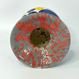 Sgraffito Blue Ballon Vase by Simon Sharp