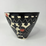 Sgraffito Cone Bowl by Simon Sharp