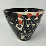 Sgraffito Cone Bowl by Simon Sharp