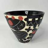 Sgraffito Cone Bowl by Simon Sharp