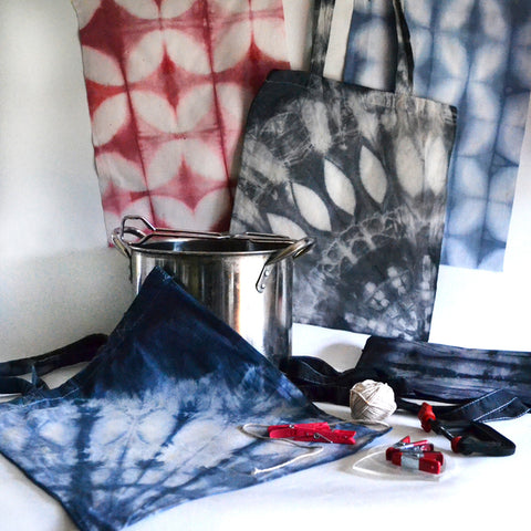 Shibori fabric dying and sewing a cushion part 1 of 2 - Community Workshop 13th May