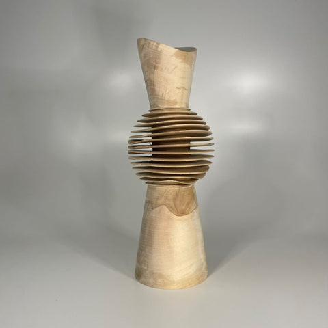 Tall Silver Birch 'Burr' Vase by Solace in Wood