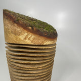 Wavy live edge oak vase by Solace in Wood