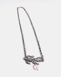 Silver seaweed & drop pearl necklace by Sara Lloyd-Morris