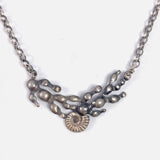 Two silver seaweed & ammonite necklace by Sara Lloyd-Morris