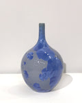 Small crystaline bottle form in blue grey by Simon Rich