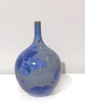 Small crystaline bottle form in blue grey by Simon Rich